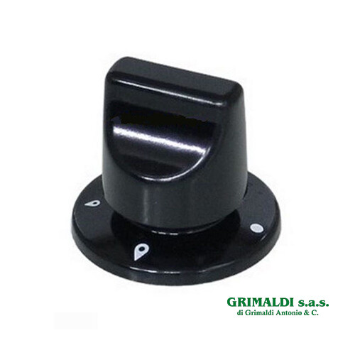 Manopola nera con ghiera per - nera,